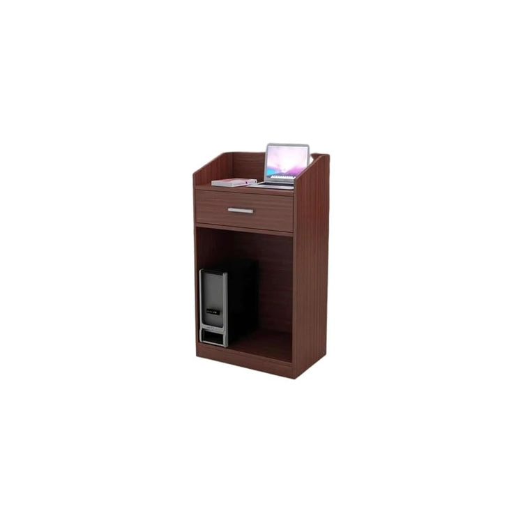 Pupitre Portable en Bois avec tiroirs et Rangement Ouvert pour pupitres d'église, pupitres de conférence, Table Stable en Teck
