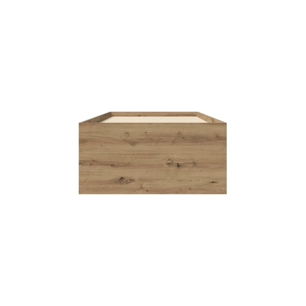 Cadre de lit de sol en chêne - 80 x 200 cm - Design moderne - Base stable pour matelas - Polyvalent - Convient pour la chambre à coucher - Durable - Facile à entretenir - Charge maximale