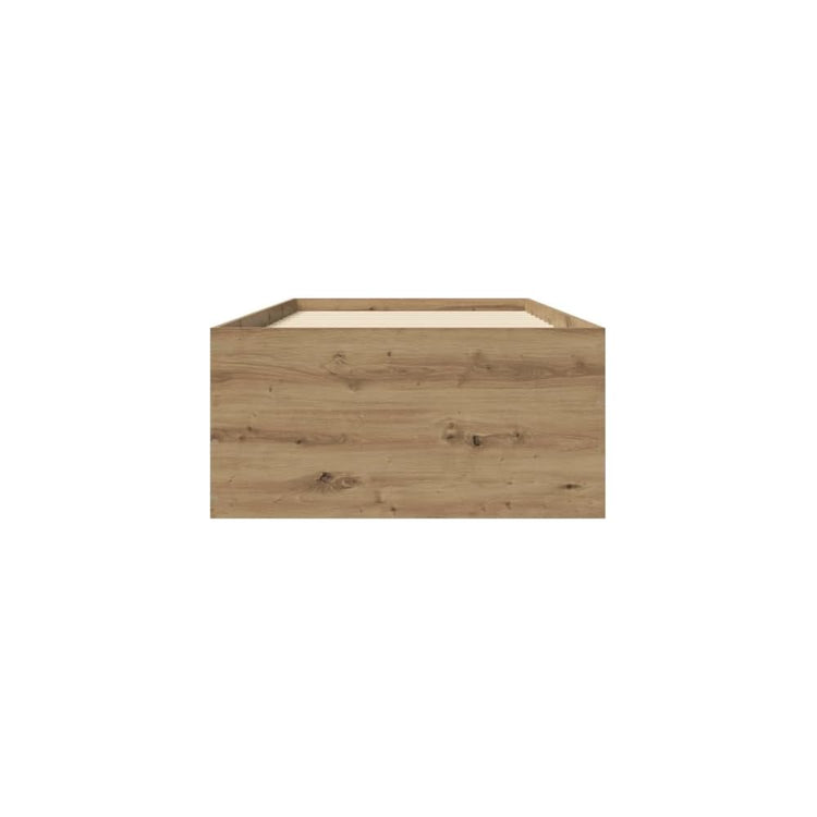 Cadre de lit de sol en chêne - 80 x 200 cm - Design moderne - Base stable pour matelas - Polyvalent - Convient pour la chambre à coucher - Durable - Facile à entretenir - Charge maximale