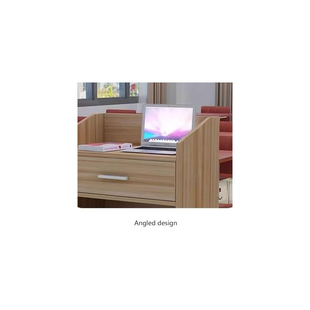 Pupitre Portable en Bois avec tiroirs et Rangement Ouvert pour pupitres d'église, pupitres de conférence, Table Stable en Teck