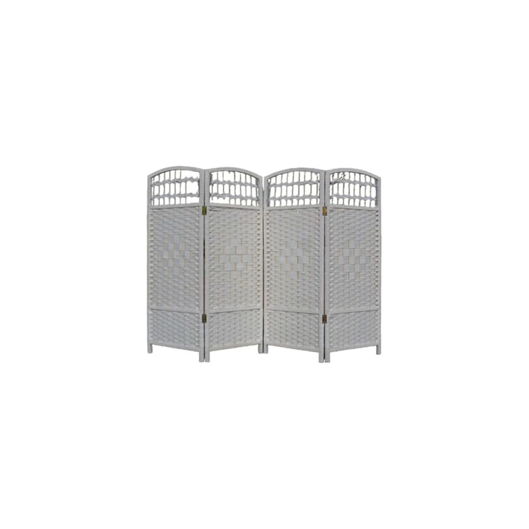 Kurzer Raumteiler, Faltbare, doppelt scharniergelagerte Sichtschutzwände, für Moderne Schlafzimmer, Homeoffice, Studio, Studentenwohnheim, Wohnung, Farbe 2, 4 Paneele, 70 cm