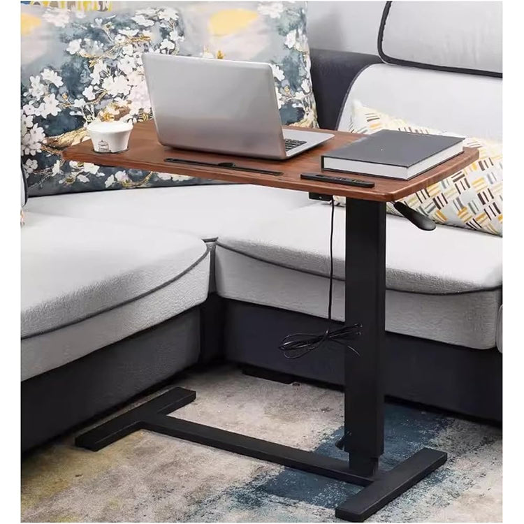 Petit Bureau Debout Bureau d'ordinateur Portable Table de Chevet réglable en Bois Massif Pliable et relevable Table de canapé de Bureau Mobile sur Le lit Postes de Travail informatiques