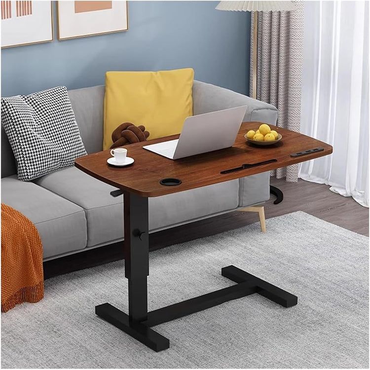 Petit Bureau Debout Bureau d'ordinateur Portable Table de Chevet réglable en Bois Massif Pliable et relevable Table de canapé de Bureau Mobile sur Le lit Postes de Travail informatiques