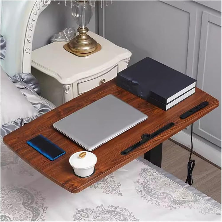 Petit Bureau Debout Bureau d'ordinateur Portable Table de Chevet réglable en Bois Massif Pliable et relevable Table de canapé de Bureau Mobile sur Le lit Postes de Travail informatiques